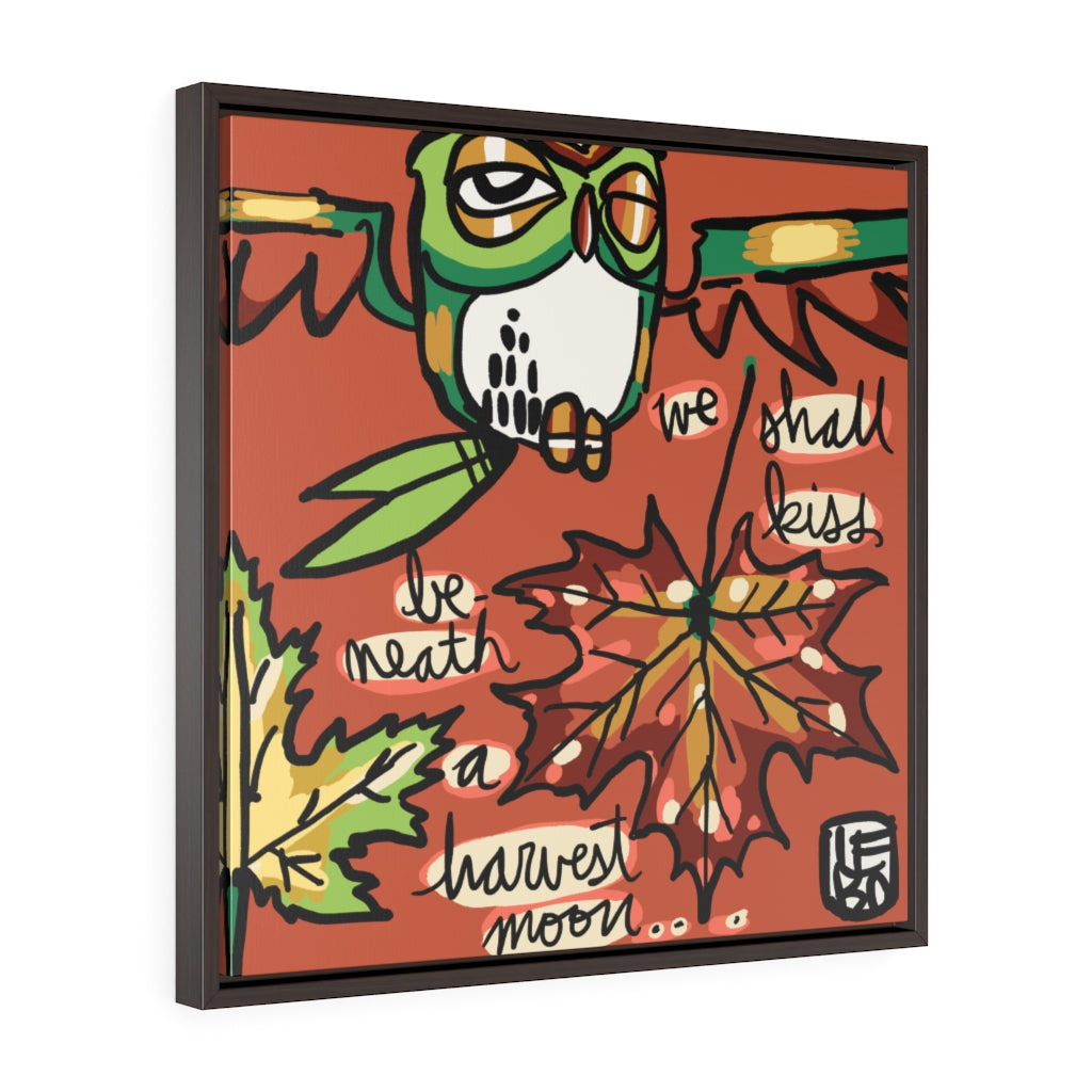 We Shall Kiss Beneath a Harvest Moon - Lebo Framed Premium Gallery Wrap Canvas